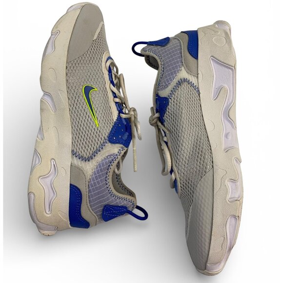 Nike React Live Grey Fog Game Royal (GS) - US 6Y, Unisex Kids, No Box - Picture 3 of 9